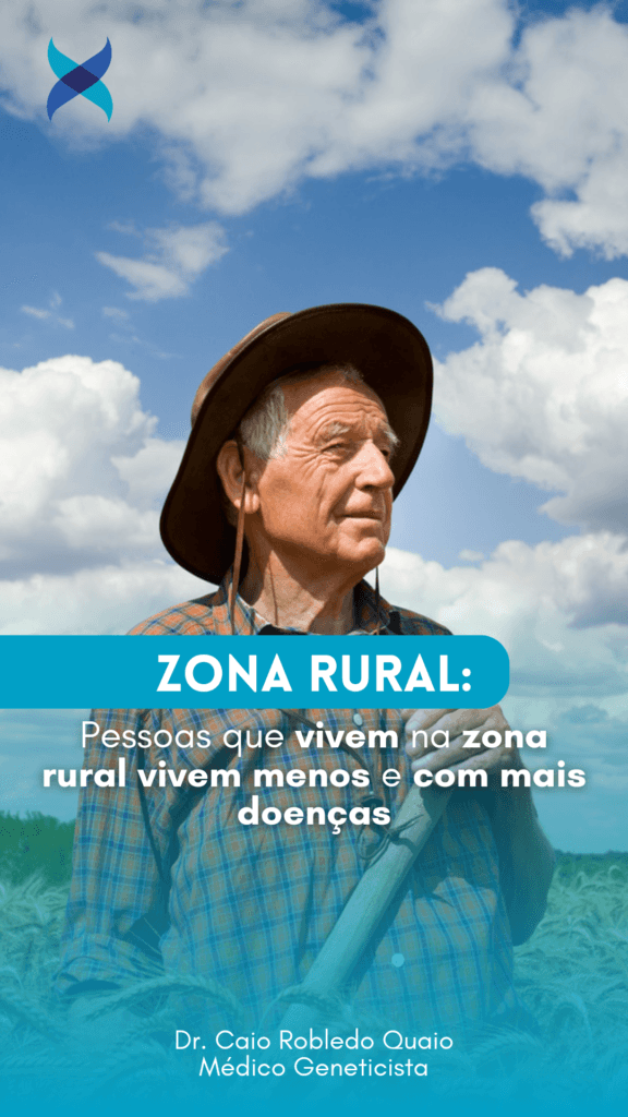 Pessoas que vivem na zona rural vivem menos e com mais doenças