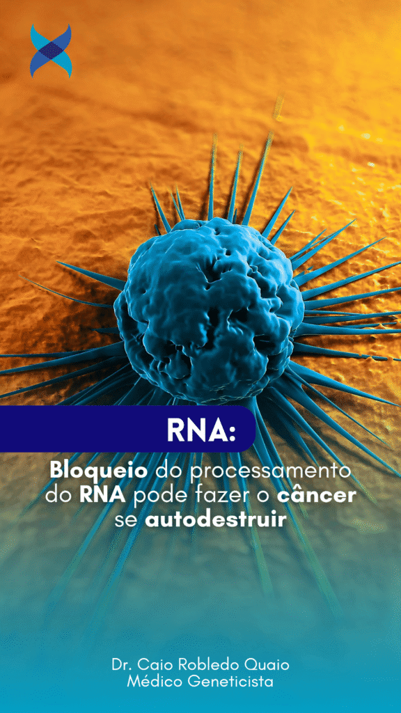 Bloqueio do processamento do RNA pode fazer o câncer se autodestruir