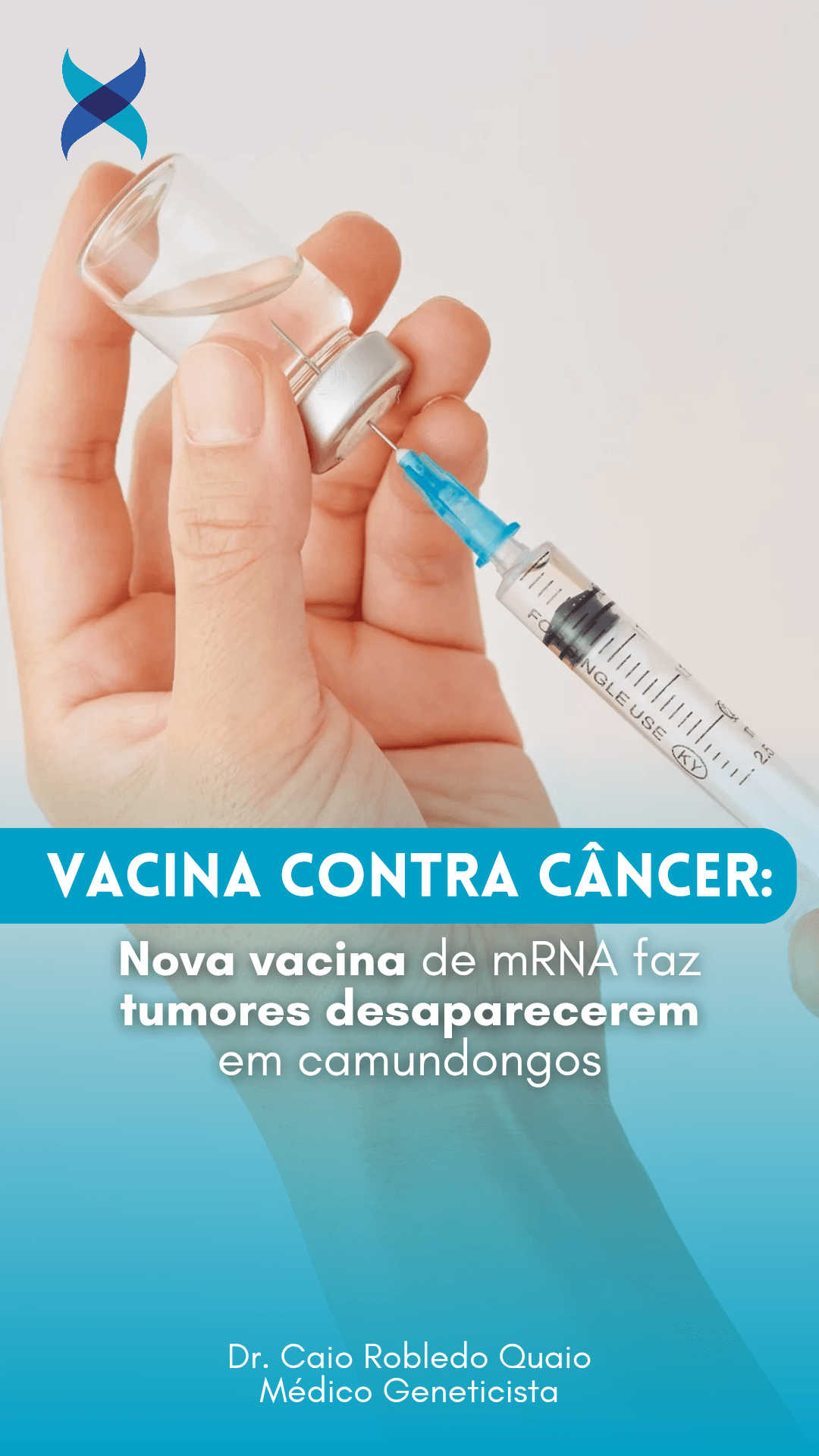 Vacina de mRNA ativa imunidade antiviral e reduz tumores em camundongos