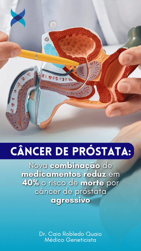 Nova combinação de medicamentos reduz em 40% o risco de morte por câncer de próstata agressivo