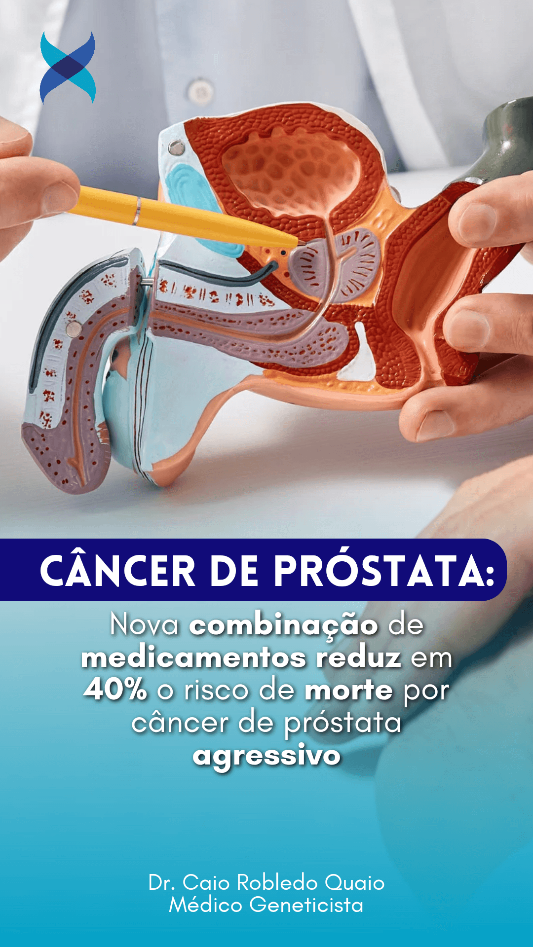 Enzalutamida + terapia hormonal reduz mortalidade em câncer de próstata recorrente e de alto risco — NEJM/ESMO
