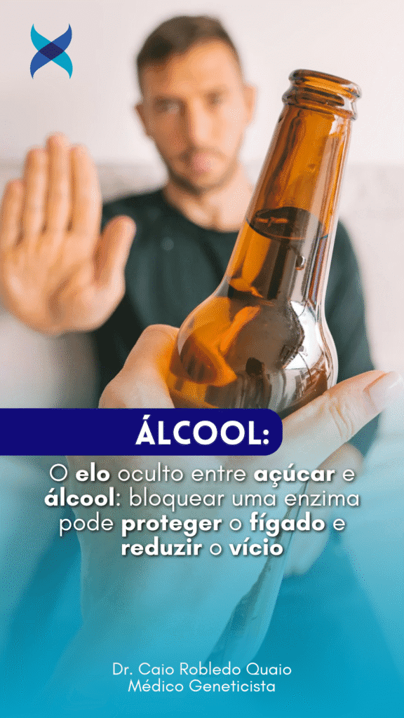 O elo oculto entre açúcar e álcool: bloquear uma enzima pode proteger o fígado e reduzir o vício