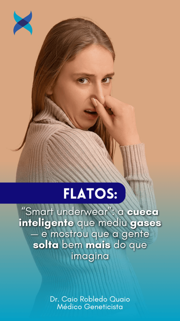 sensor de gases intestinais acoplado à roupa íntima.