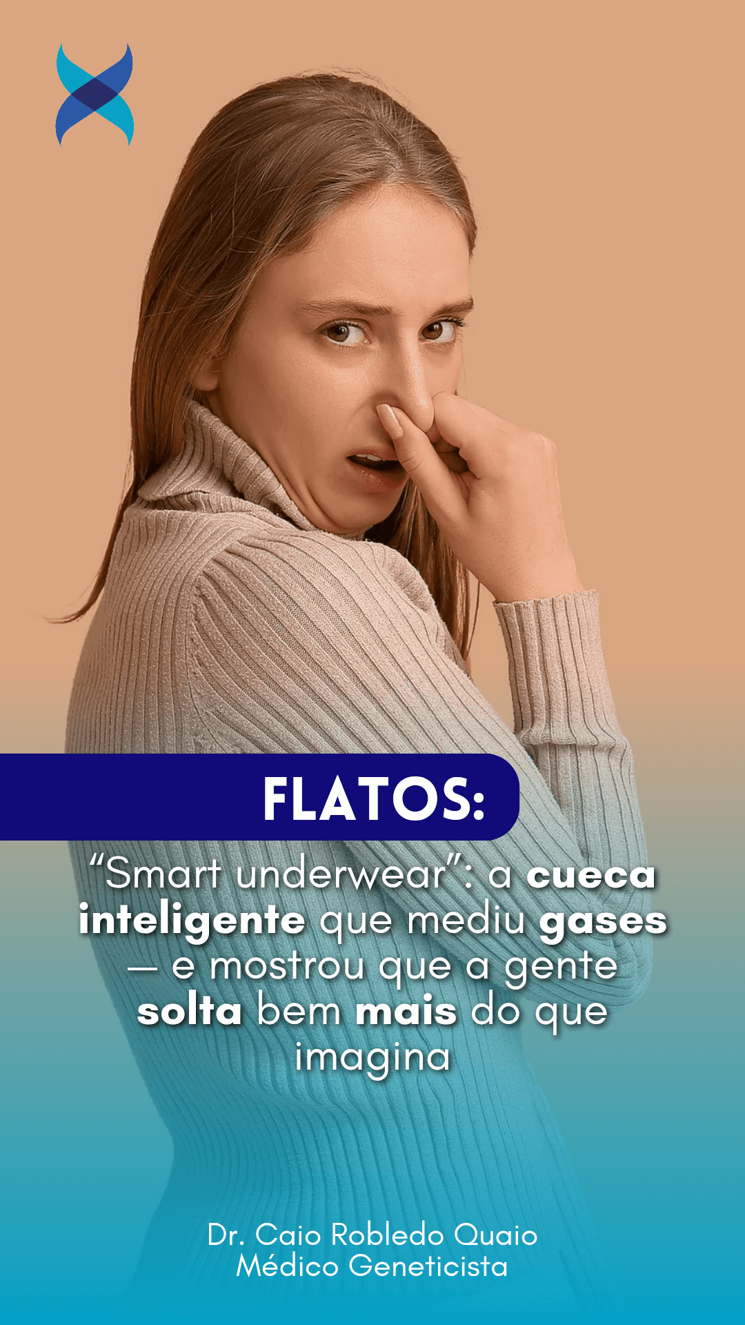 sensor de gases intestinais acoplado à roupa íntima.