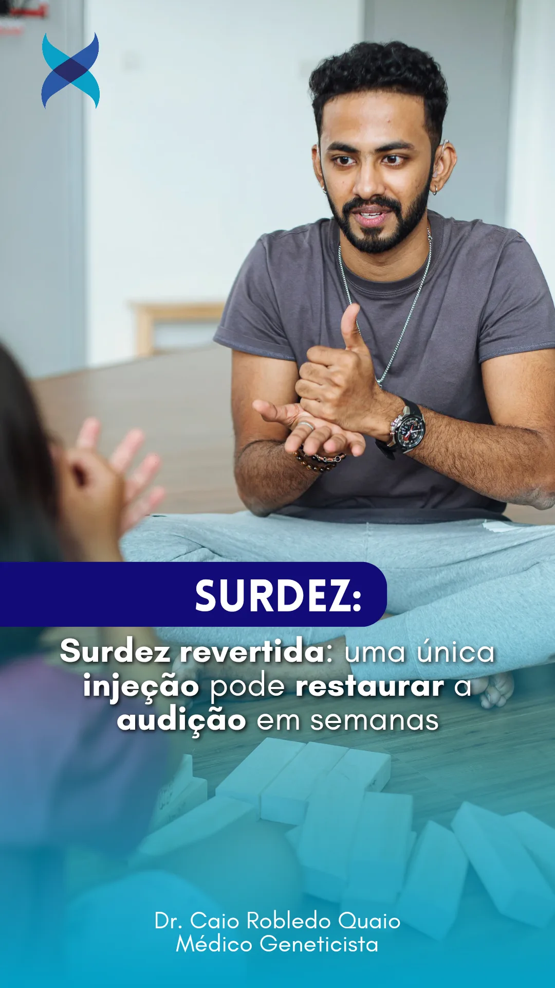 terapia gênica para surdez com mutação em OTOF.