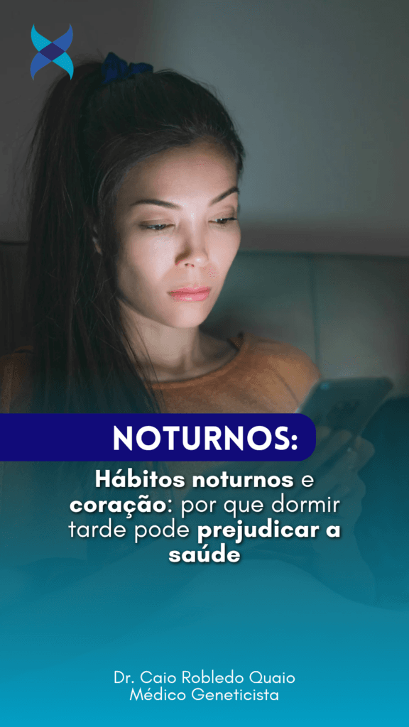 hábitos noturnos e coração no estudo do UK Biobank
