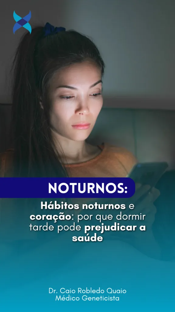 hábitos noturnos e coração no estudo do UK Biobank
