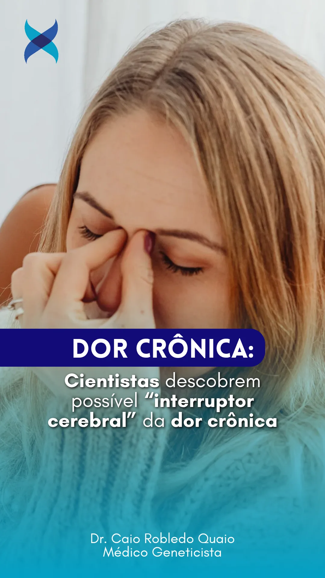interruptor cerebral da dor crônica em estudo de neurociência